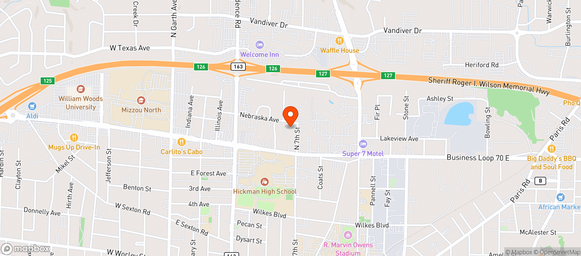 Map showing Wave Cider Company
