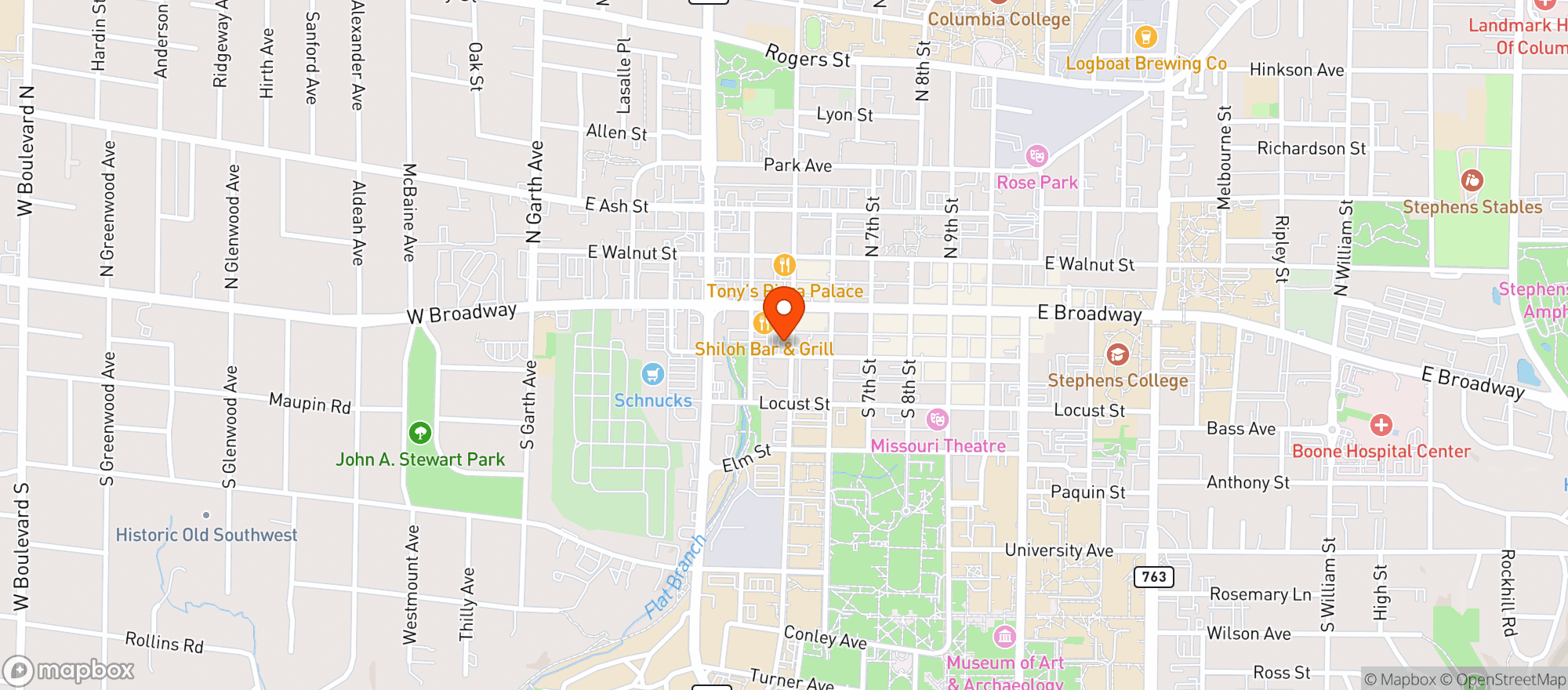 Map showing The Heist