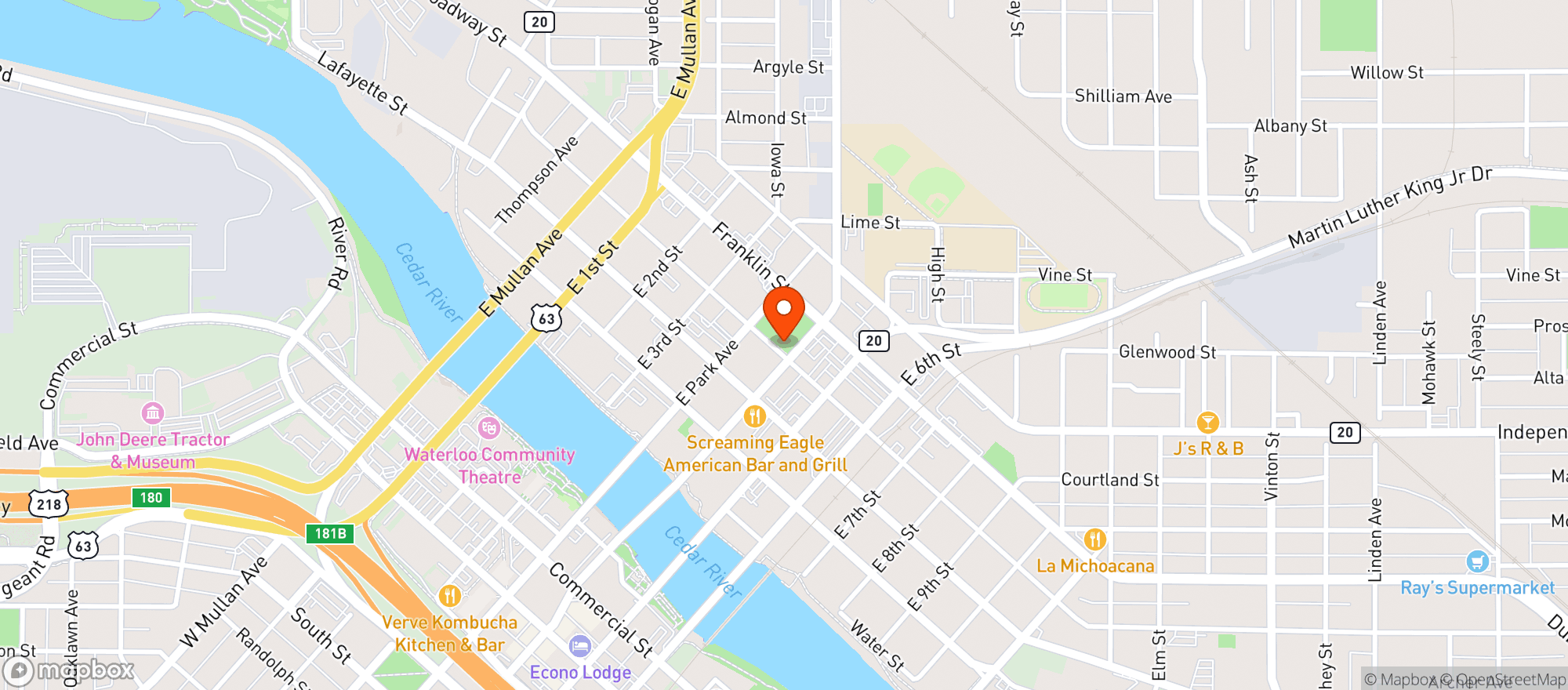Map showing Lincoln Park