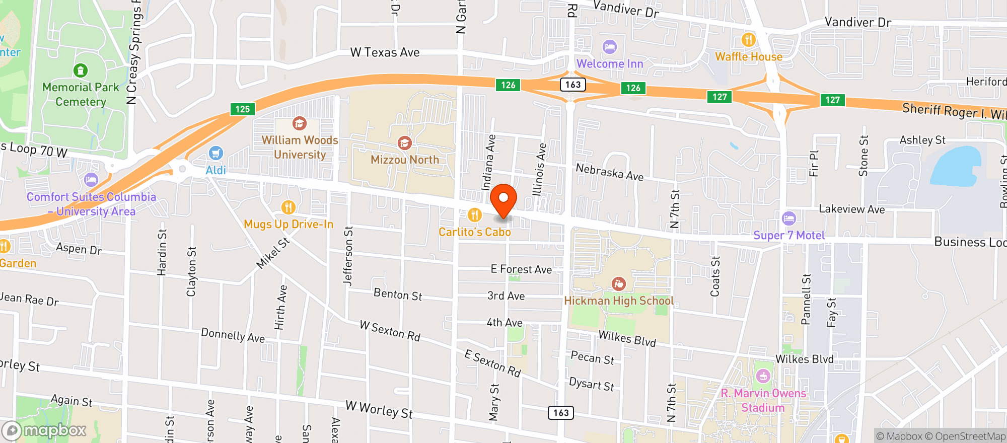 Map showing Loop Liquor And Food Mart