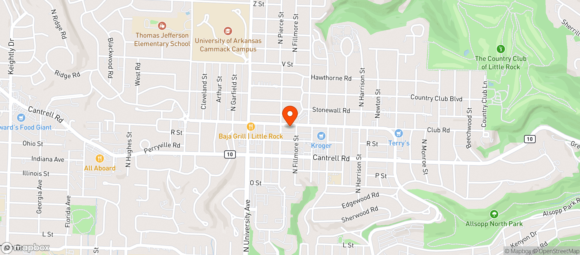 Map showing Heights Apothecary & Hemp Co