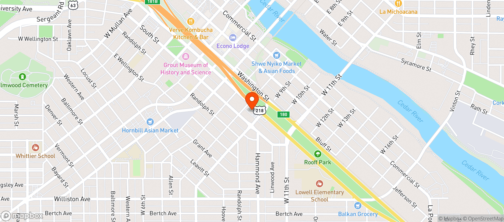 Map showing KWIK STAR #380