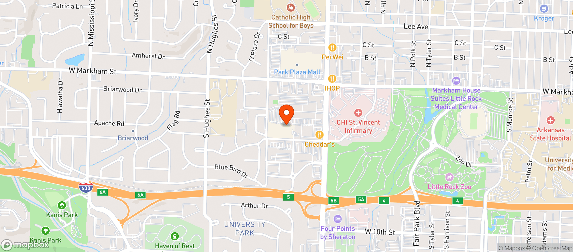 Map showing Target