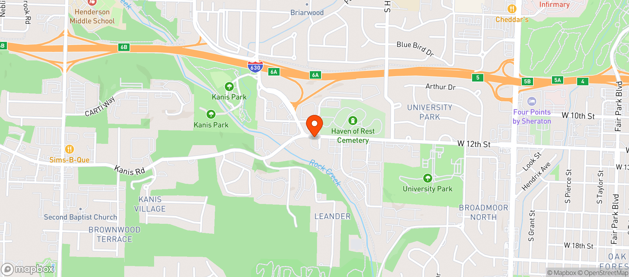 Map showing Greenlight - Little Rock