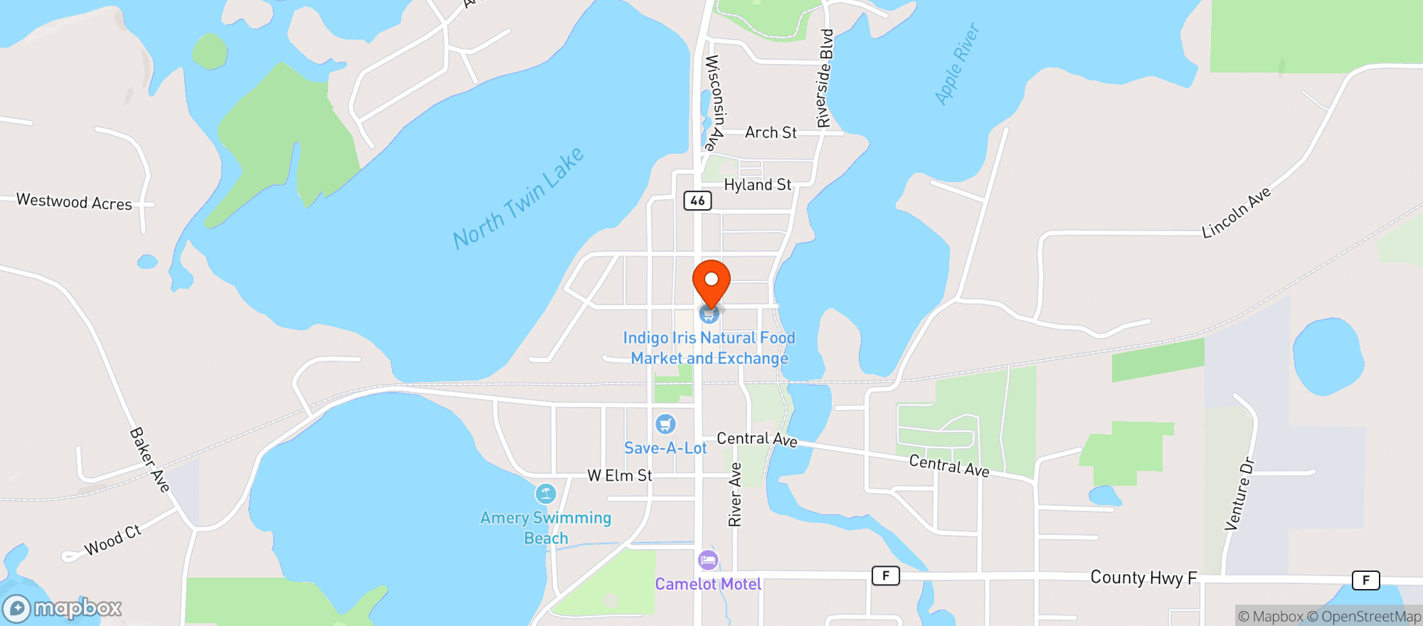 Map showing Copper Barrel
