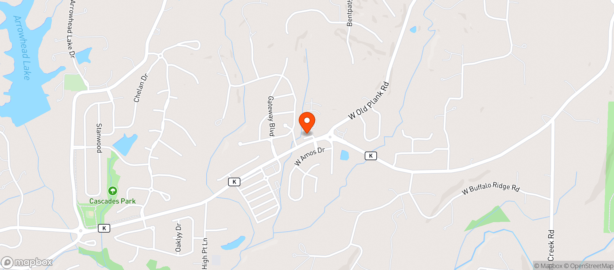 Map showing Old Plank Tavern