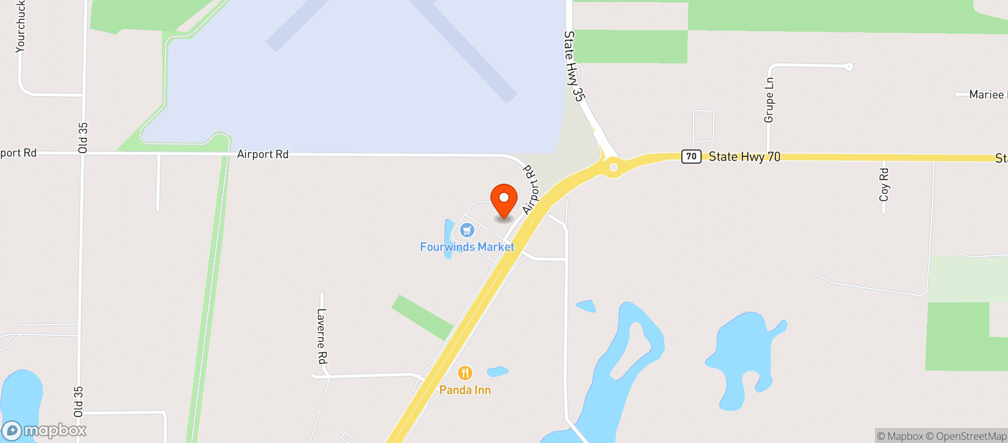Map showing Fourwinds Bottle Shop
