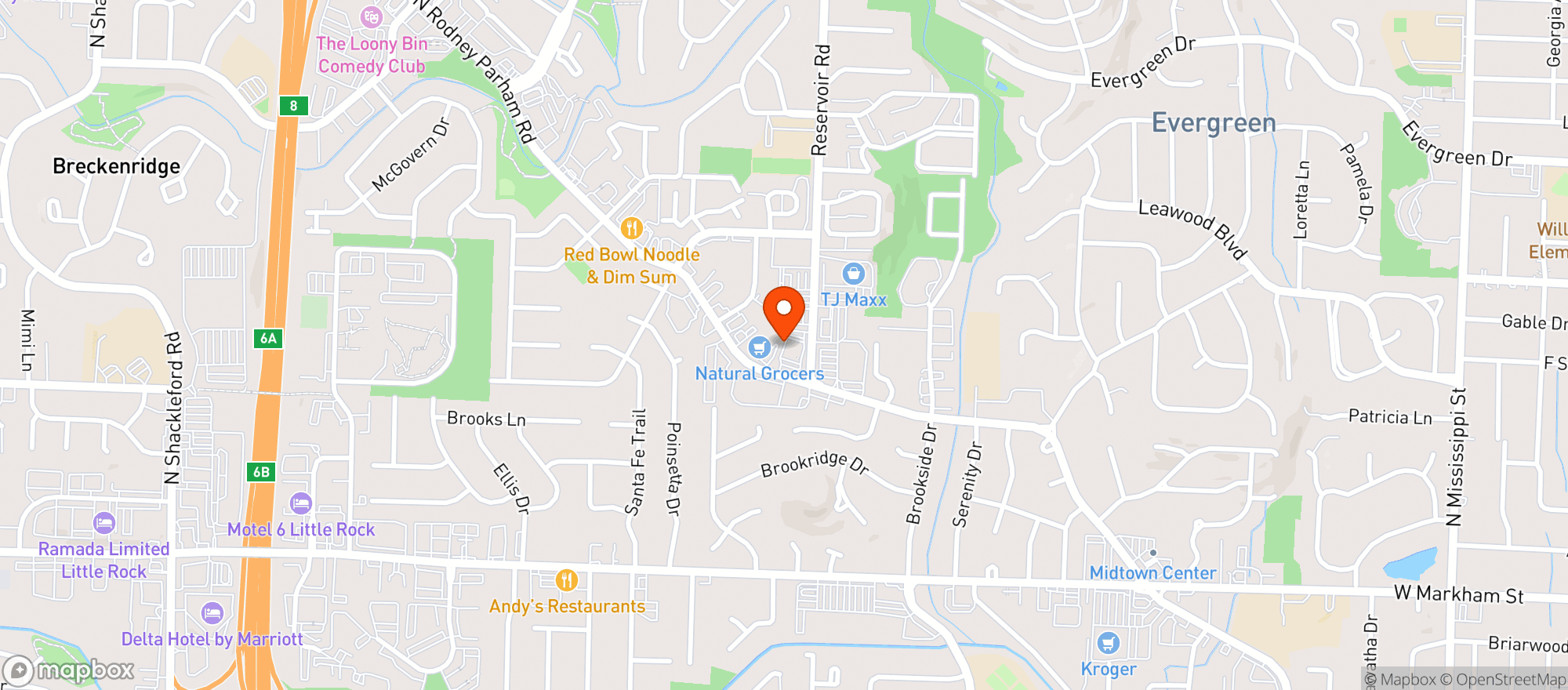 Map showing Natural Grocers by Vitamin Cottage - Natural Grocers by VC_Little Rock (LR) - 00530111
