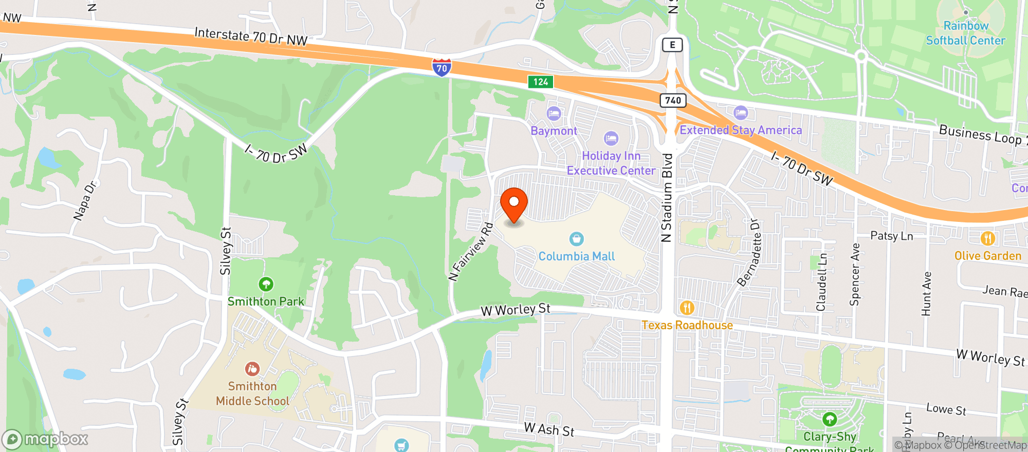 Map showing Target