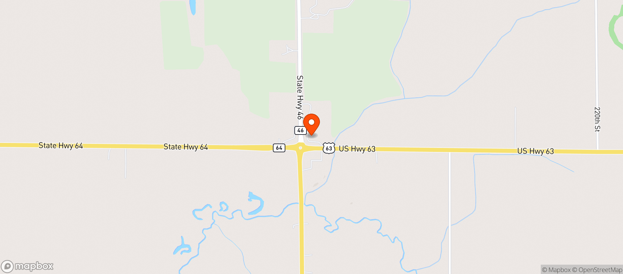 Map showing Rusty's