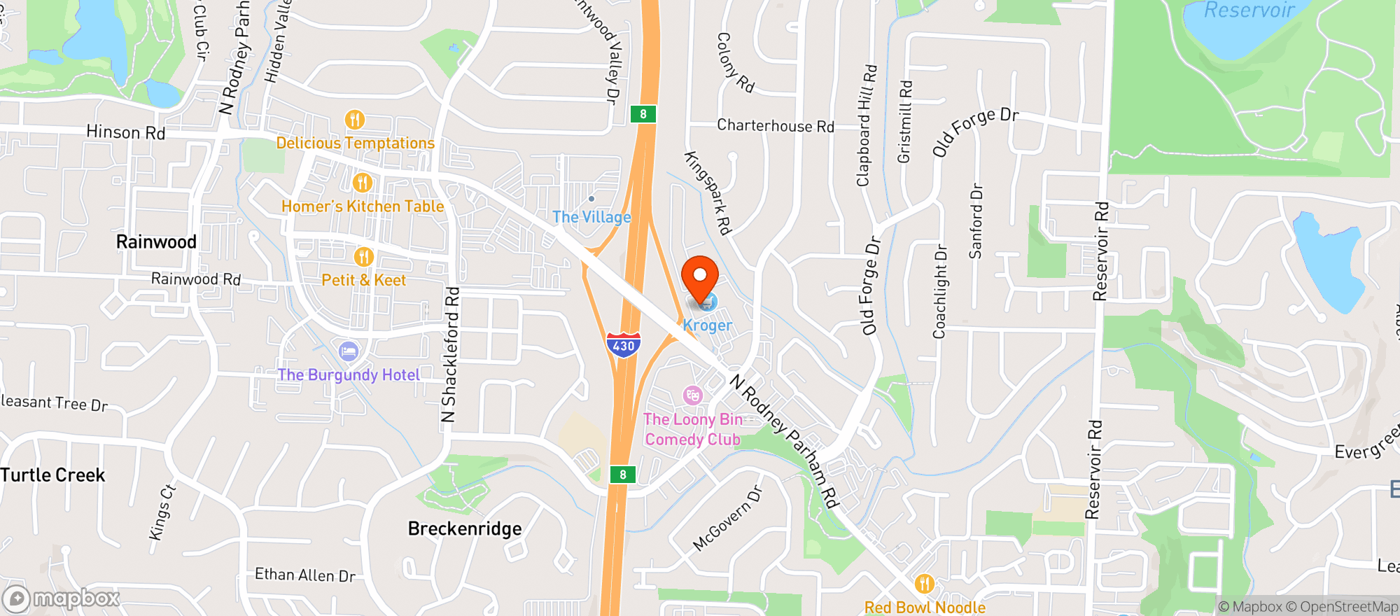 Map showing Kroger