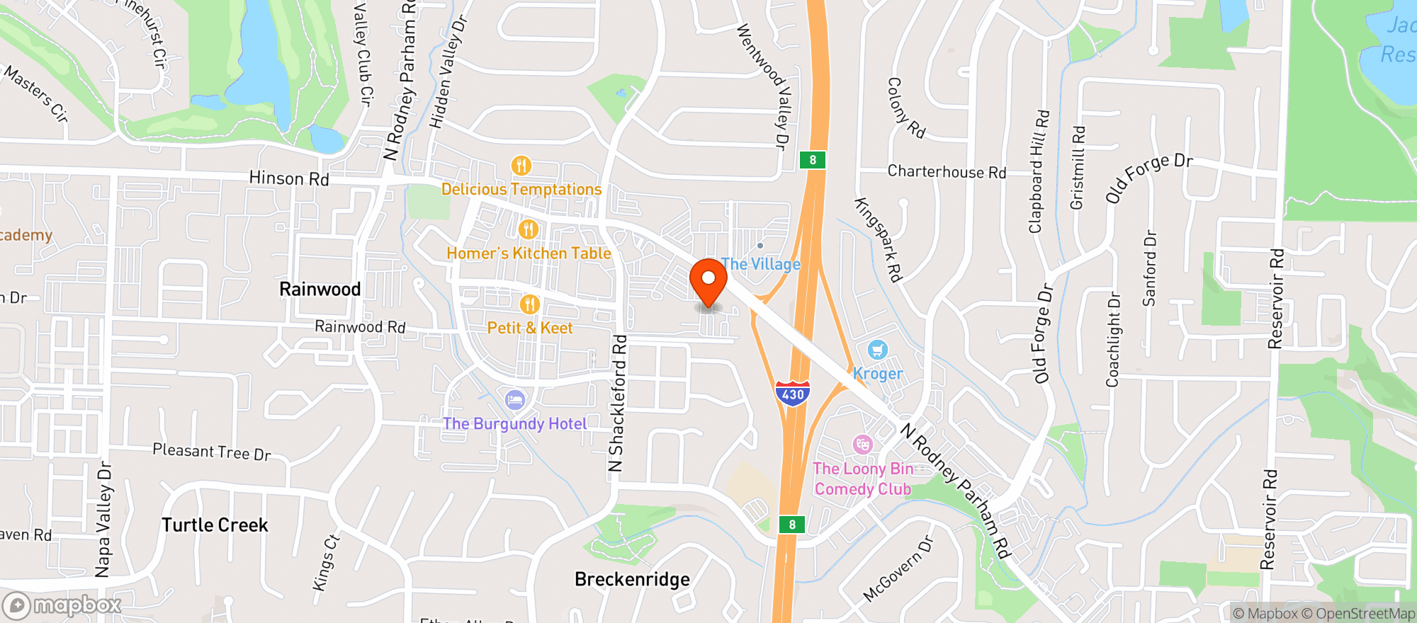Map showing Grapevine Wine & Spirits