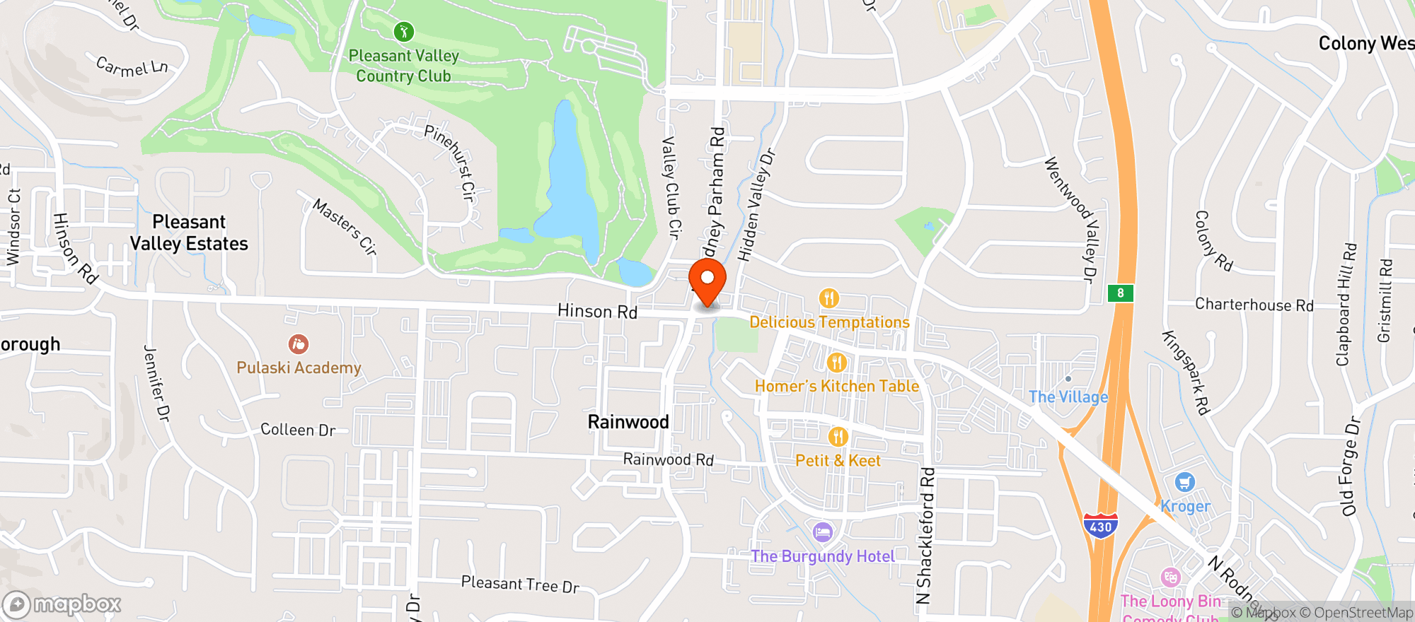 Map showing Pleasant Valley Liquor