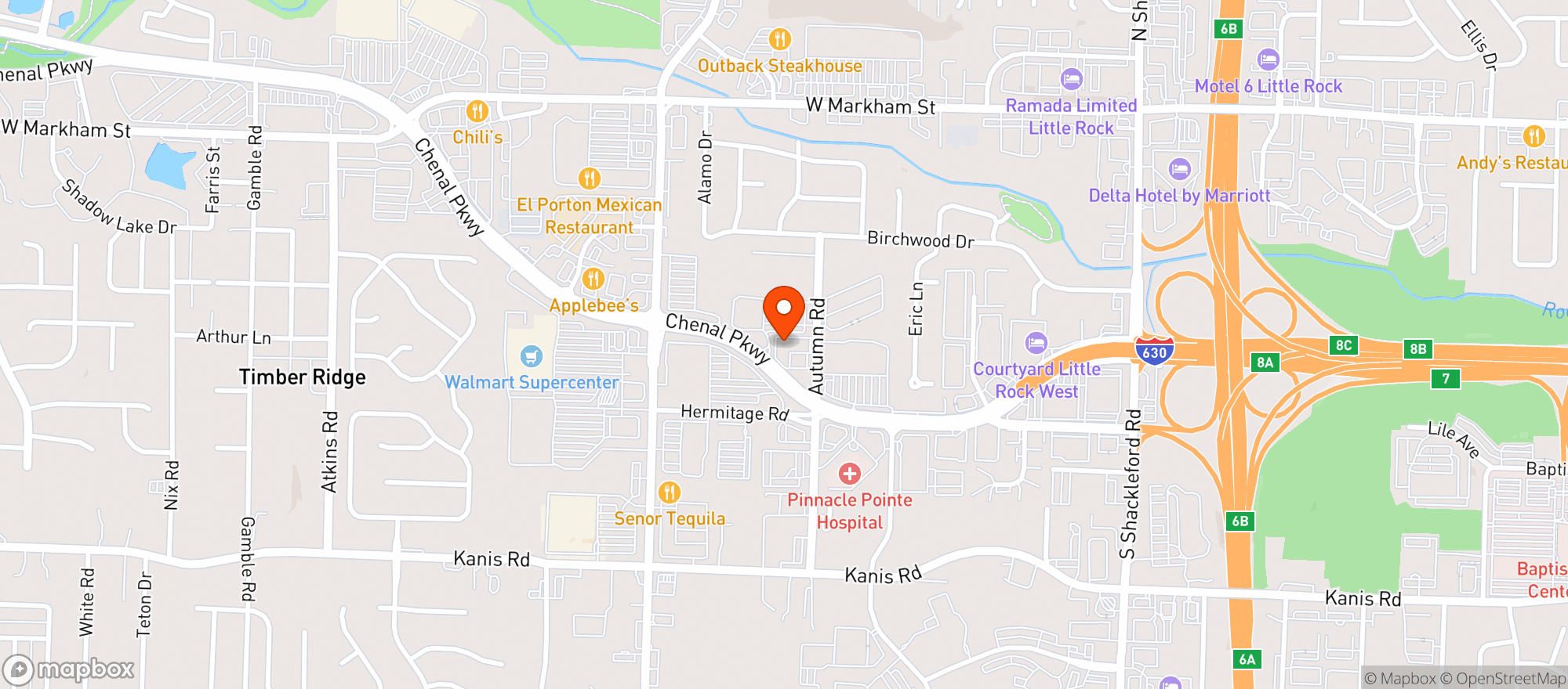 Map showing Good Day Farm - Chenal (berner's)