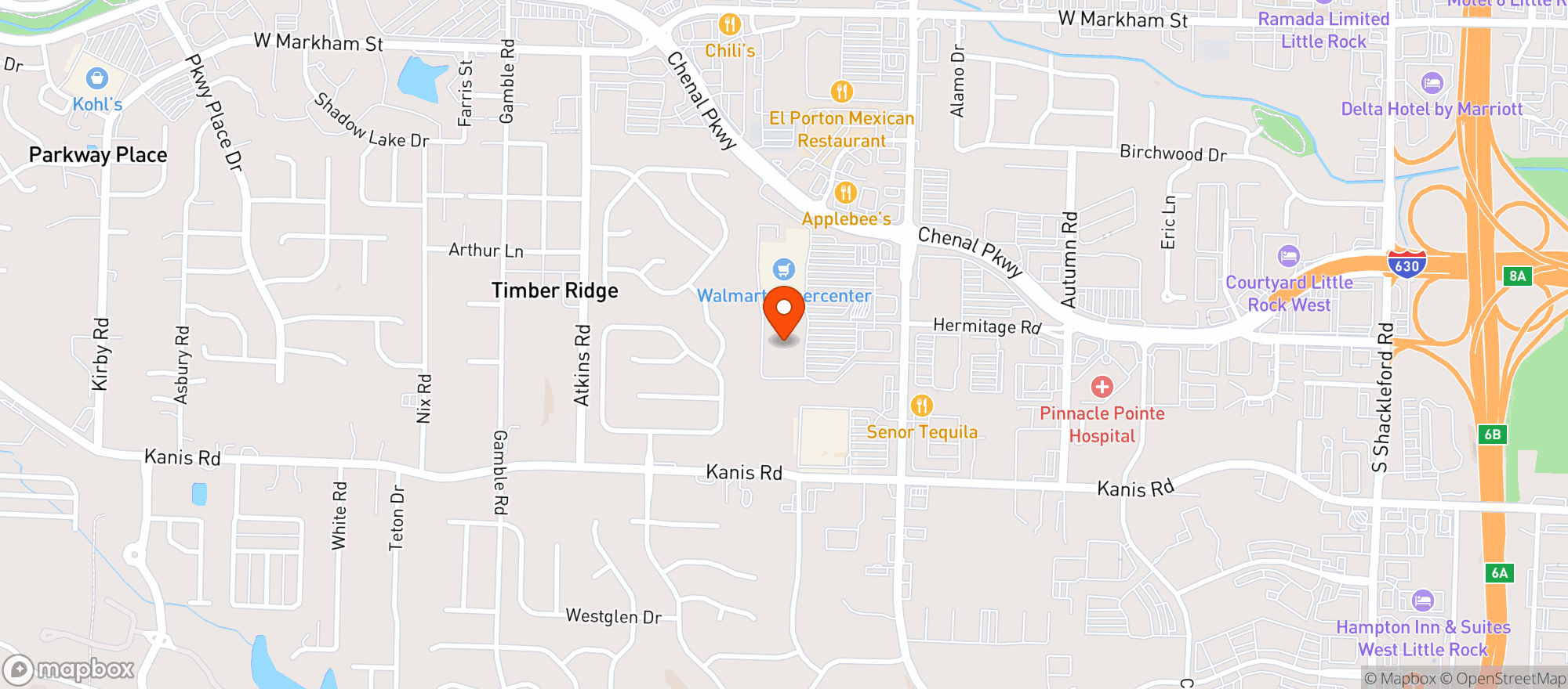 Map showing Sams Club #8104