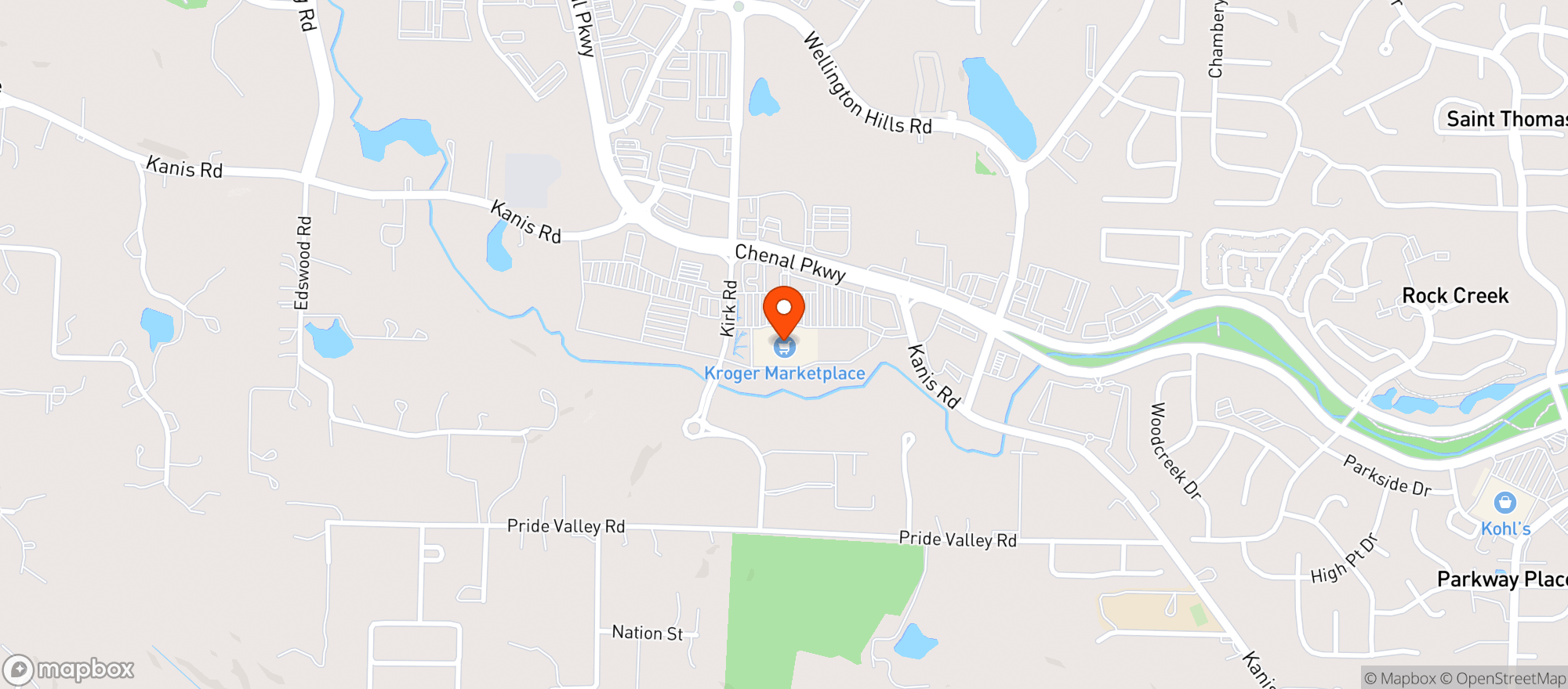 Map showing Kroger