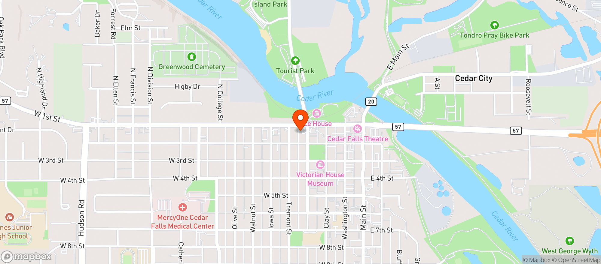 Map showing Metro Mart
