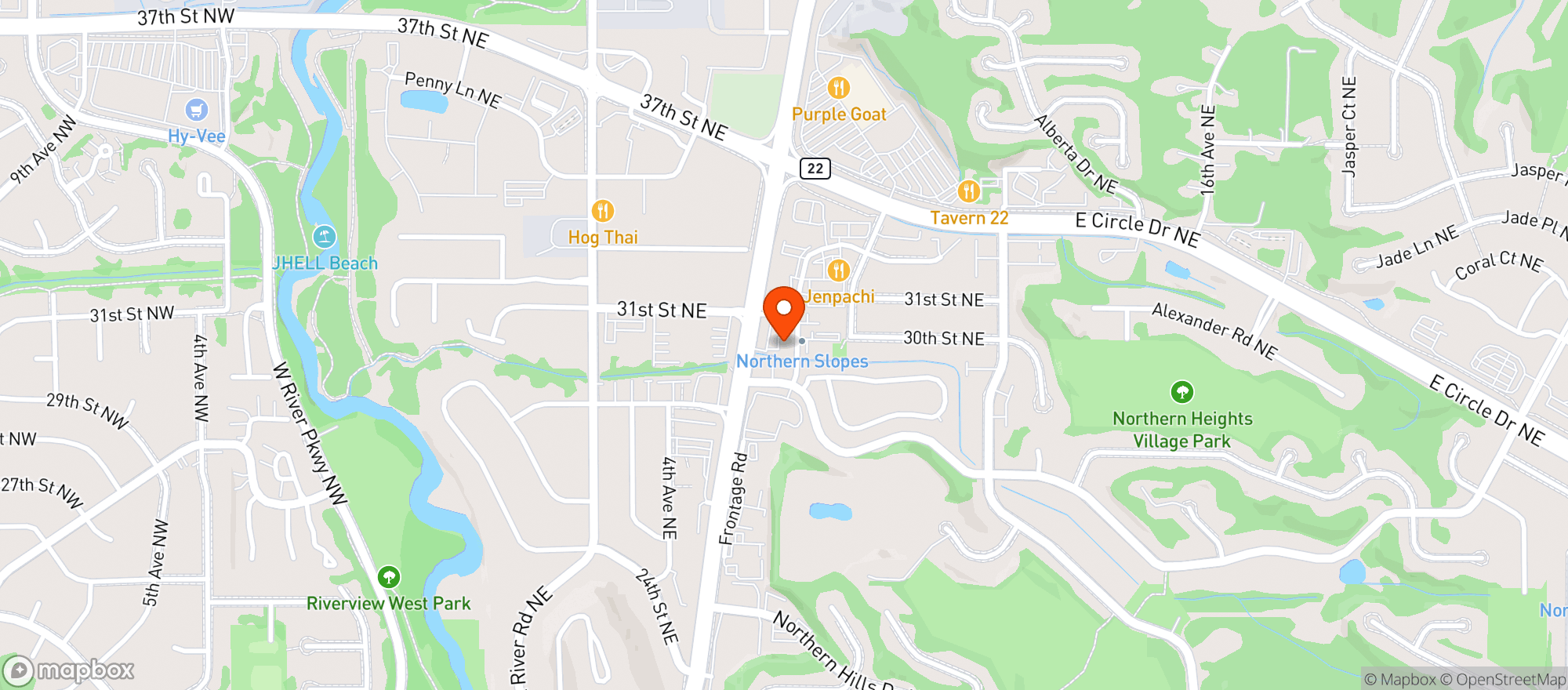 Map showing The Melting Clock Smoke Shop