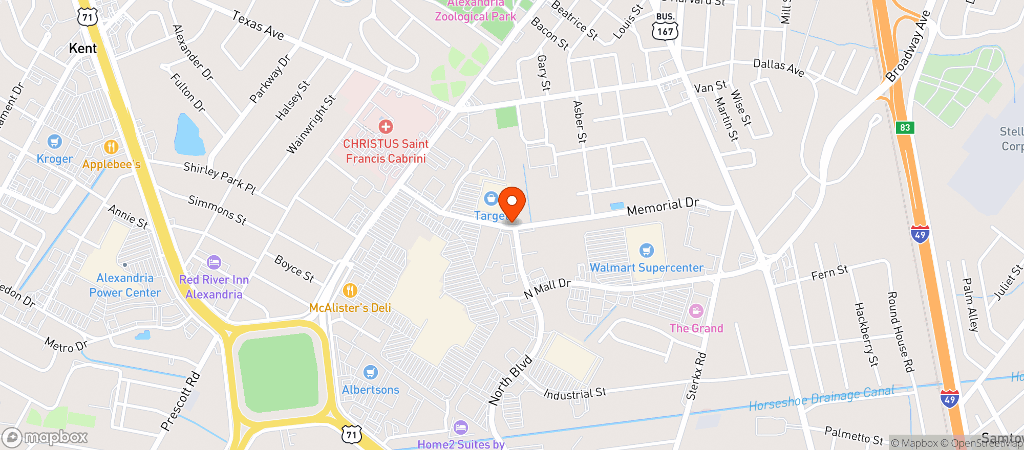 Map showing Target