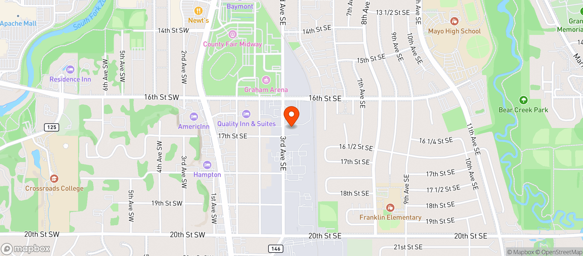 Map showing The Fridge
