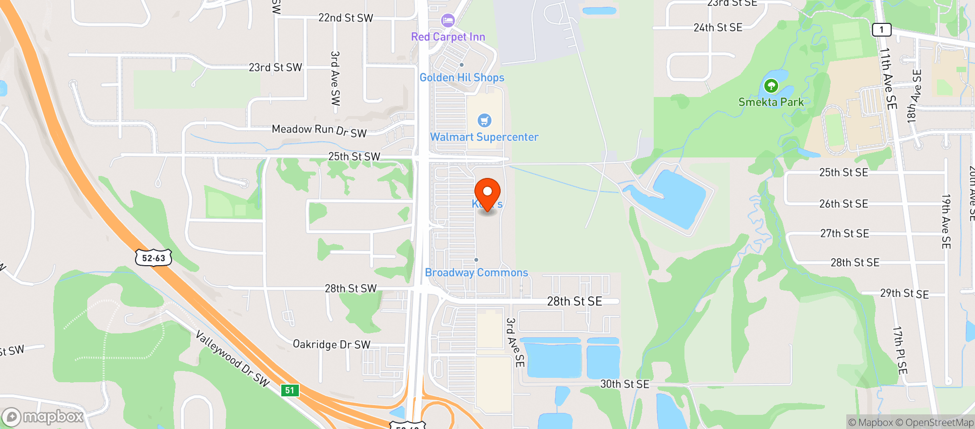 Map showing Total Wine - Rochester