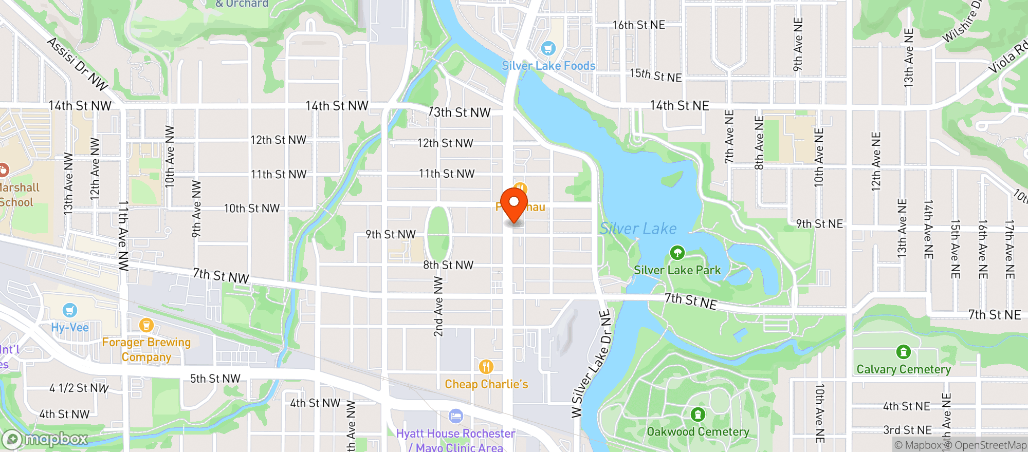 Map showing The Shoe Beverage Bar