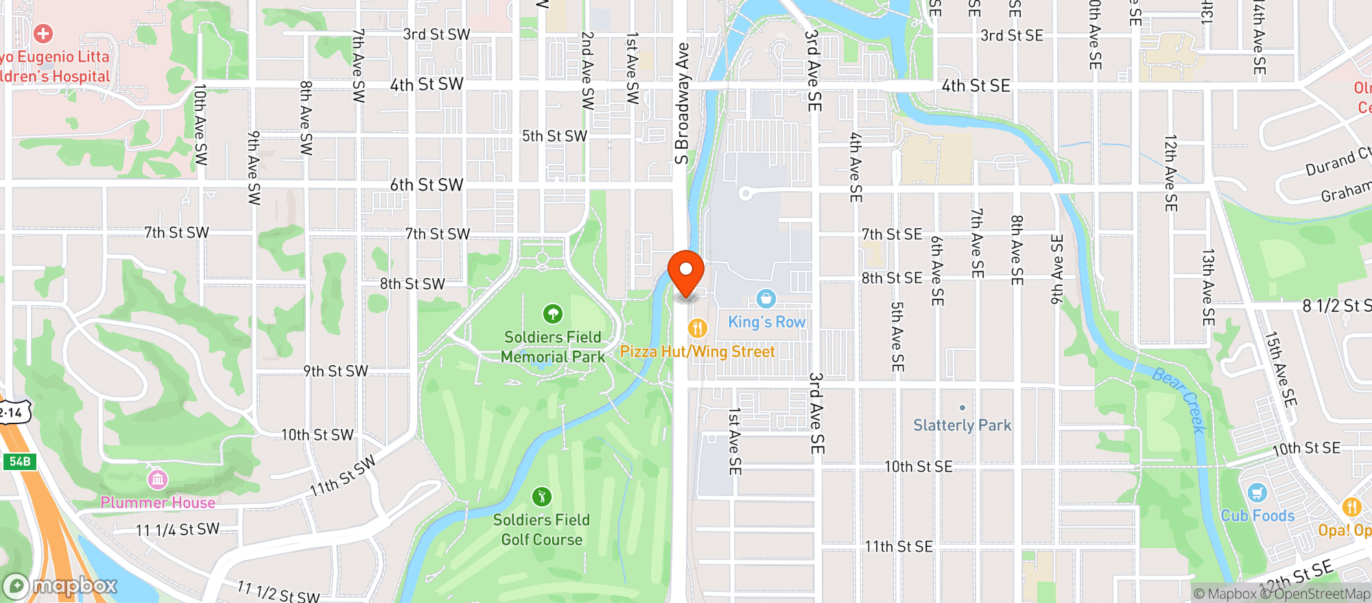 Map showing Brothers Bar & Grill