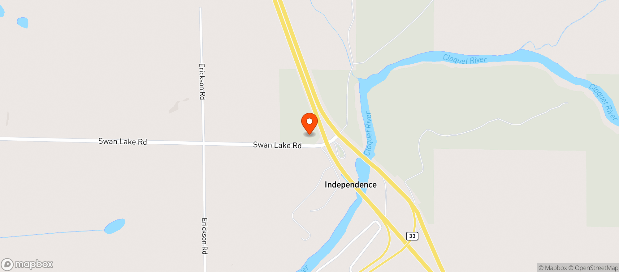 Map showing Swan Lake Liquor