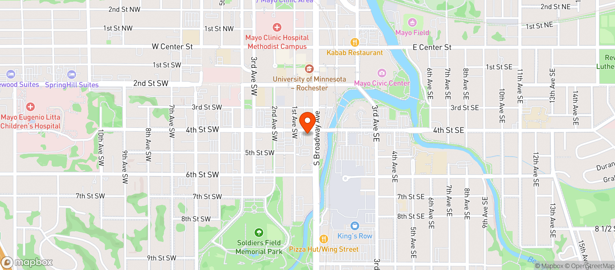 Map showing Bleu Duck Kitchen