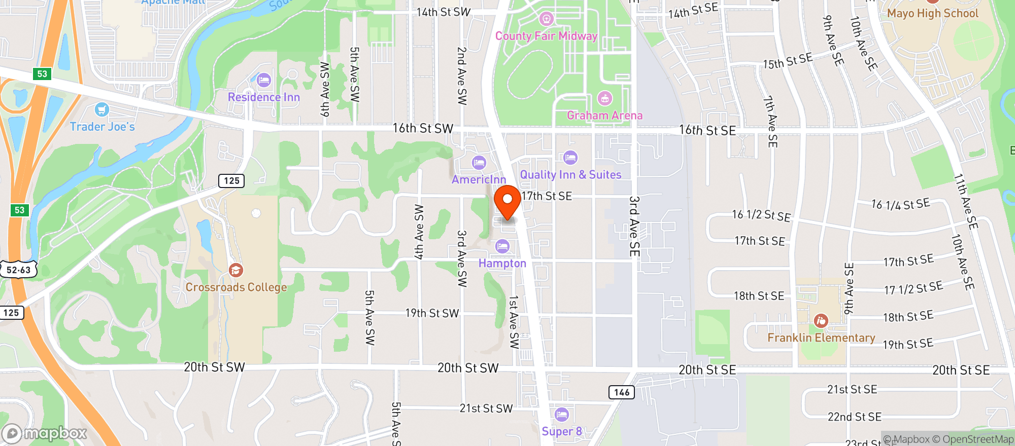 Map showing Mr Pizza