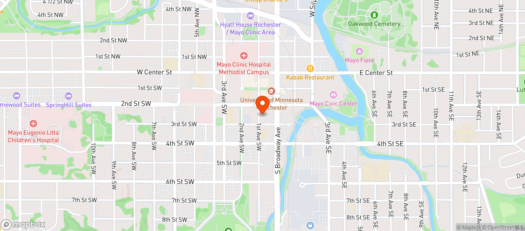 Map showing DB GRAPHICS INC ROCHESTER