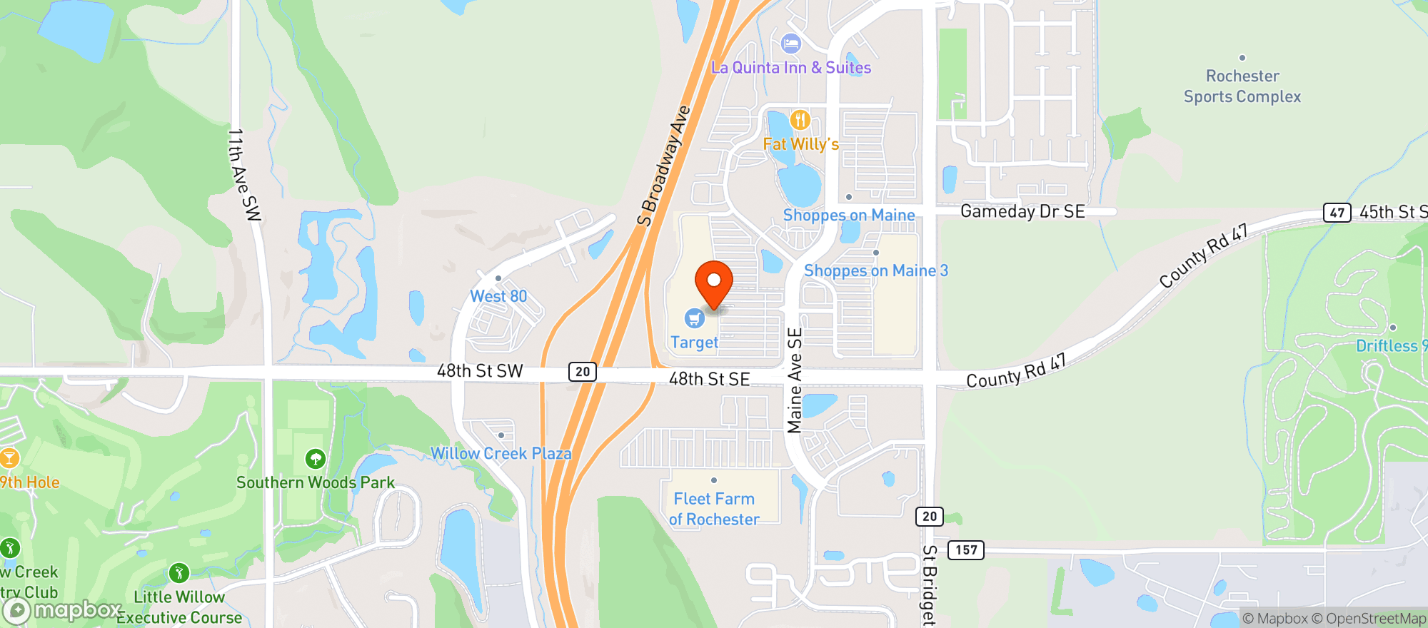 Map showing Target