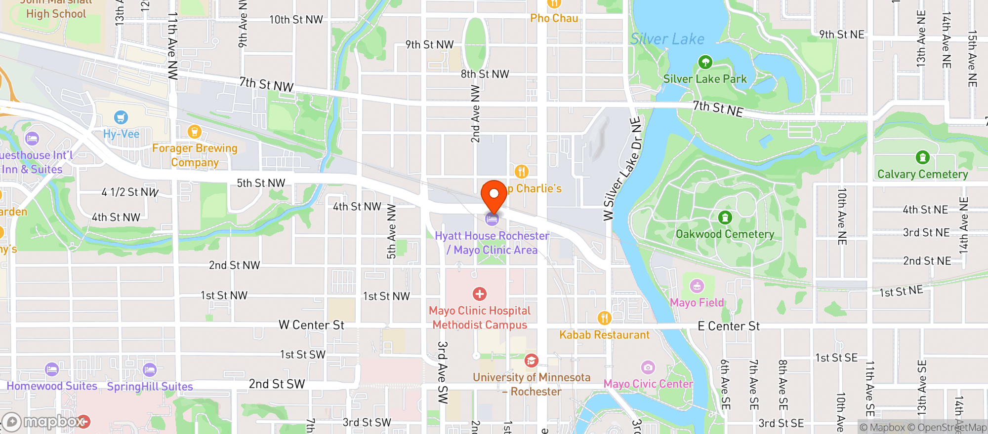 Map showing Hyatt House
