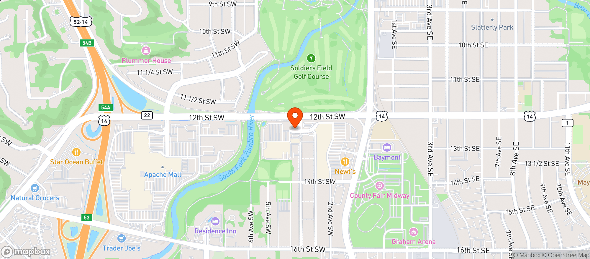Map showing Apollo Liquors