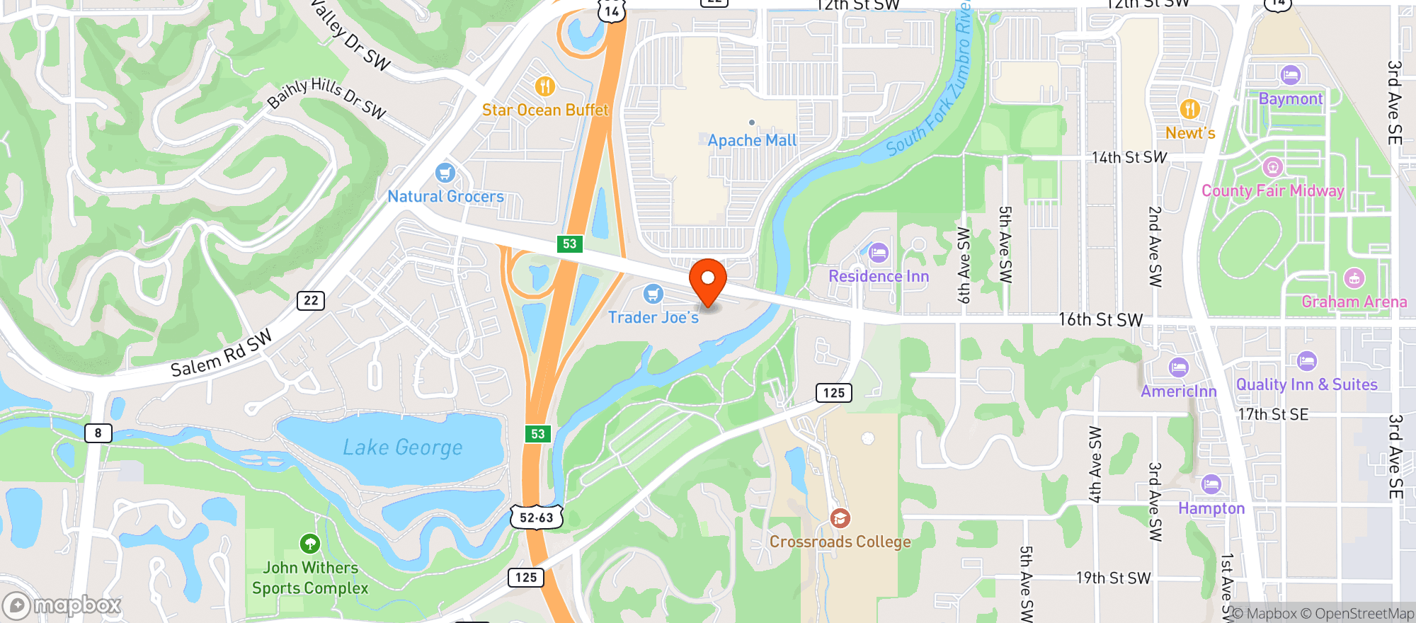 Map showing Hot Chip Burger Bar