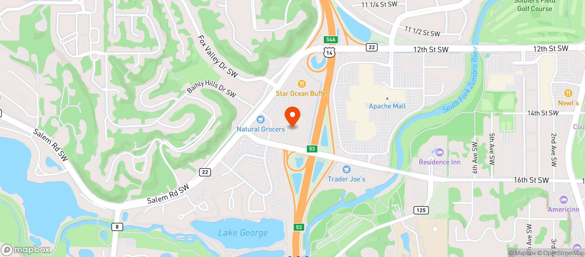 Map showing Empire Event Center