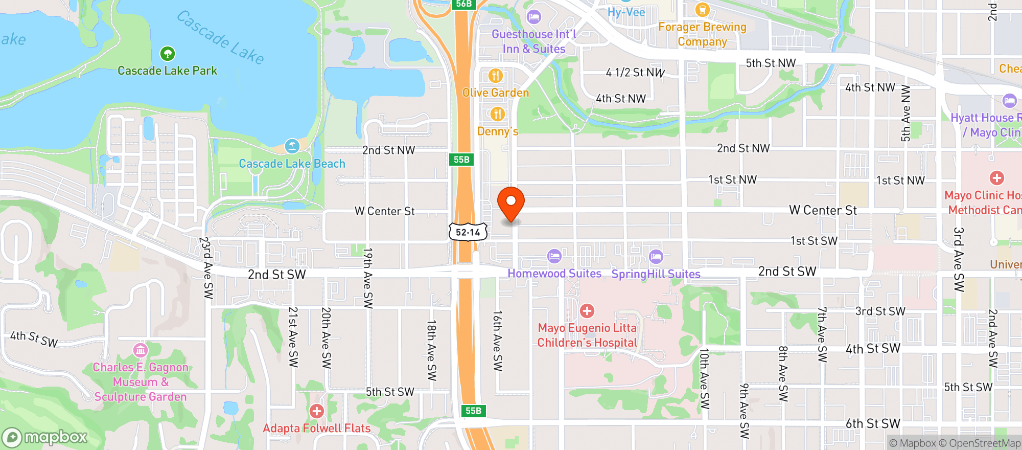 Map showing Fresh Thyme Farmers Market