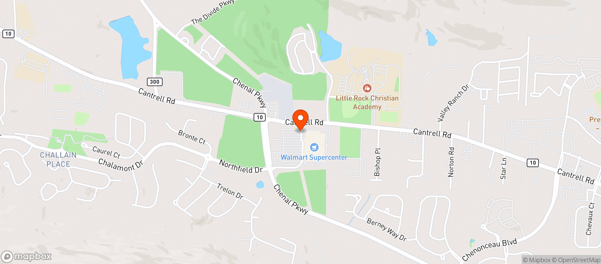 Map showing Walmart Supercenter