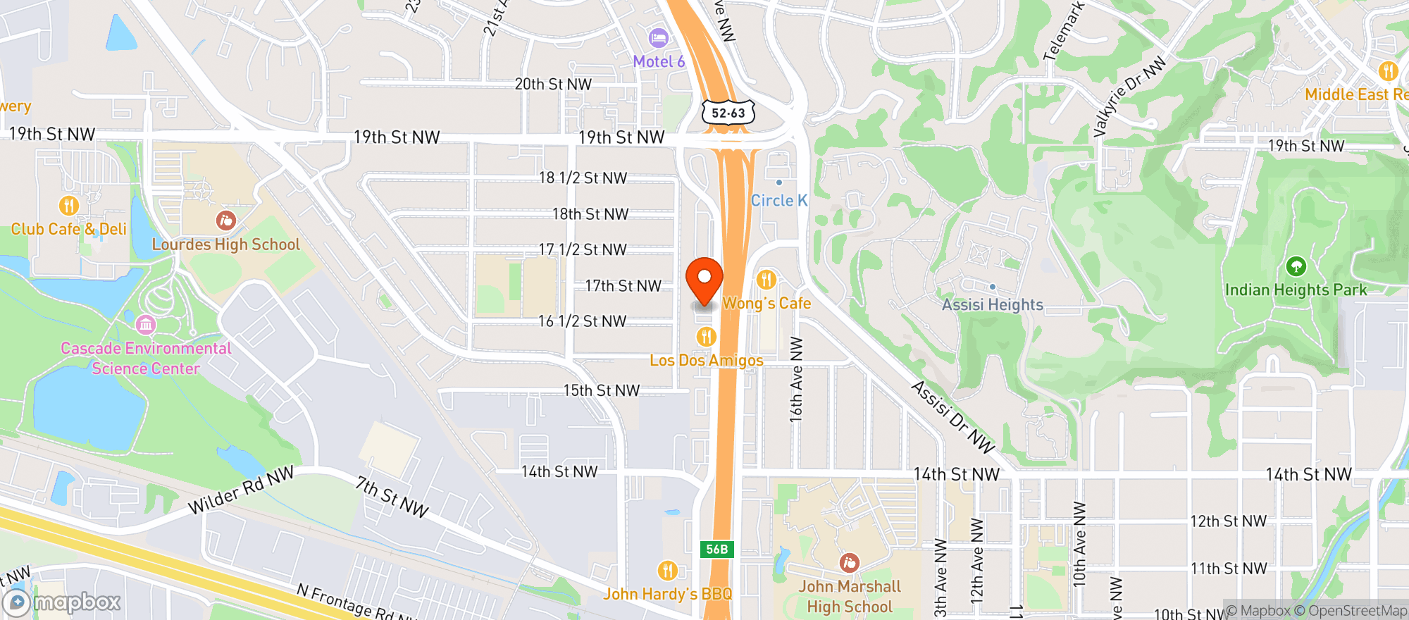 Map showing Pappys Place