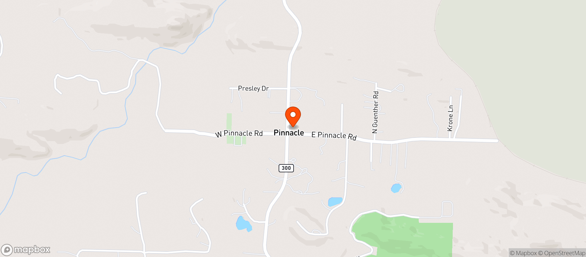 Map showing Pinnacle Express