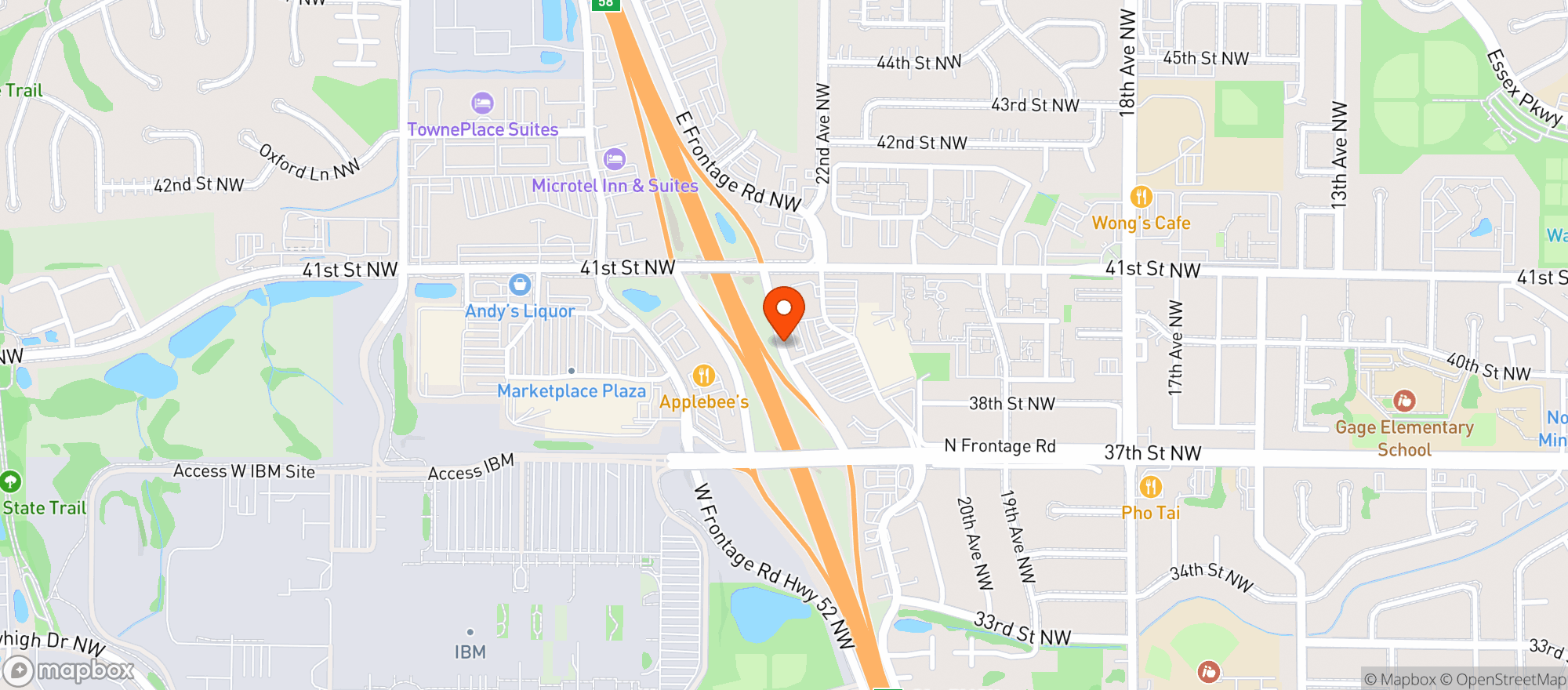 Map showing Gnc