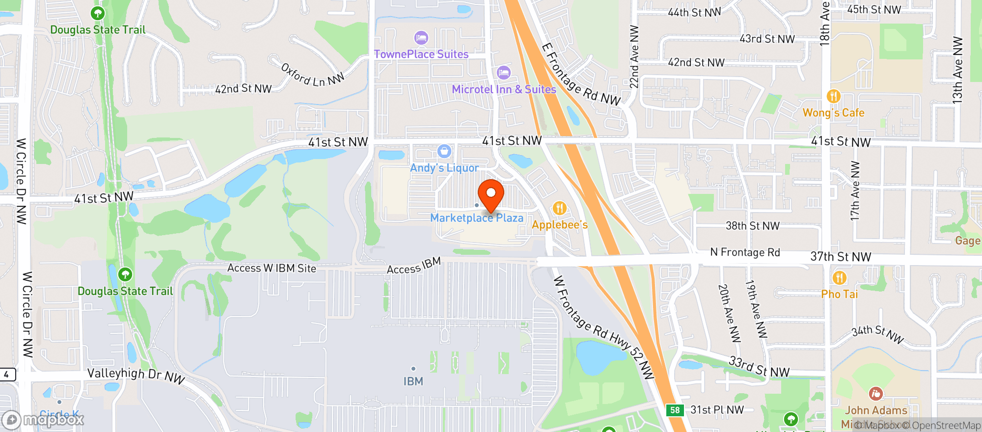 Map showing Target Rochester