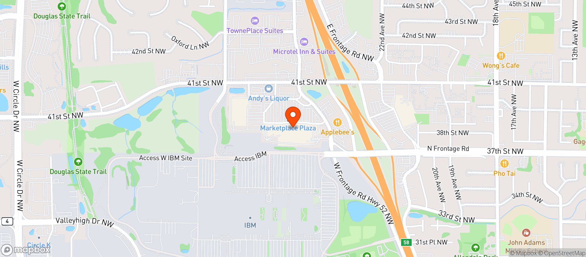 Map showing TARGET LIQUOR #1351