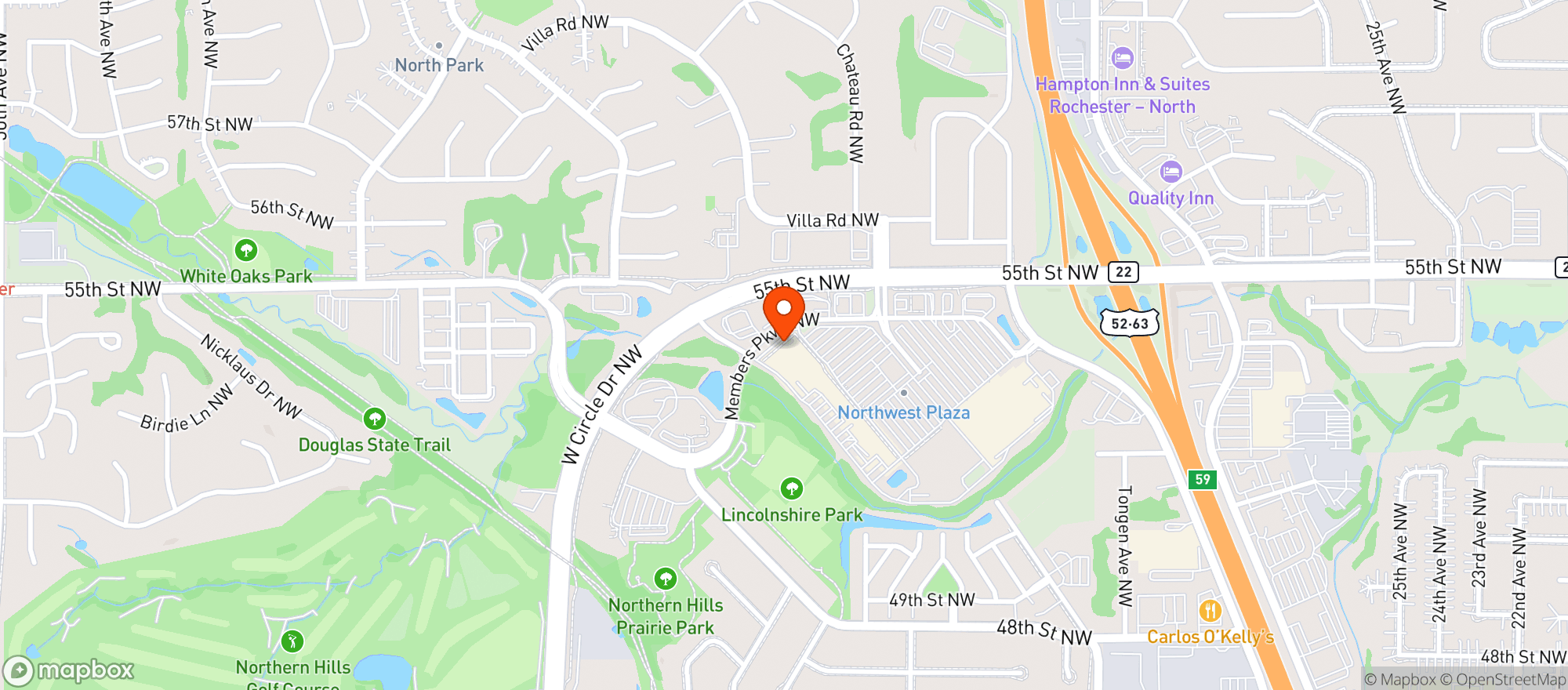 Map showing Andy's Liquor Northwest