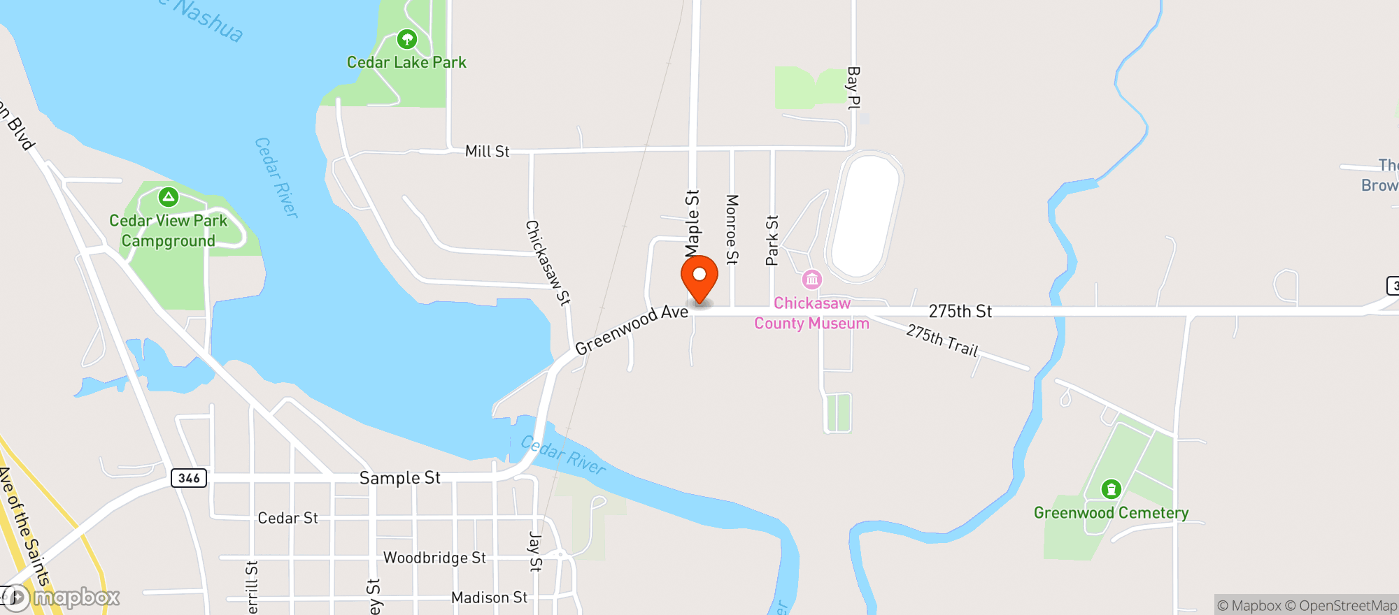 Map showing Kwik Star #616