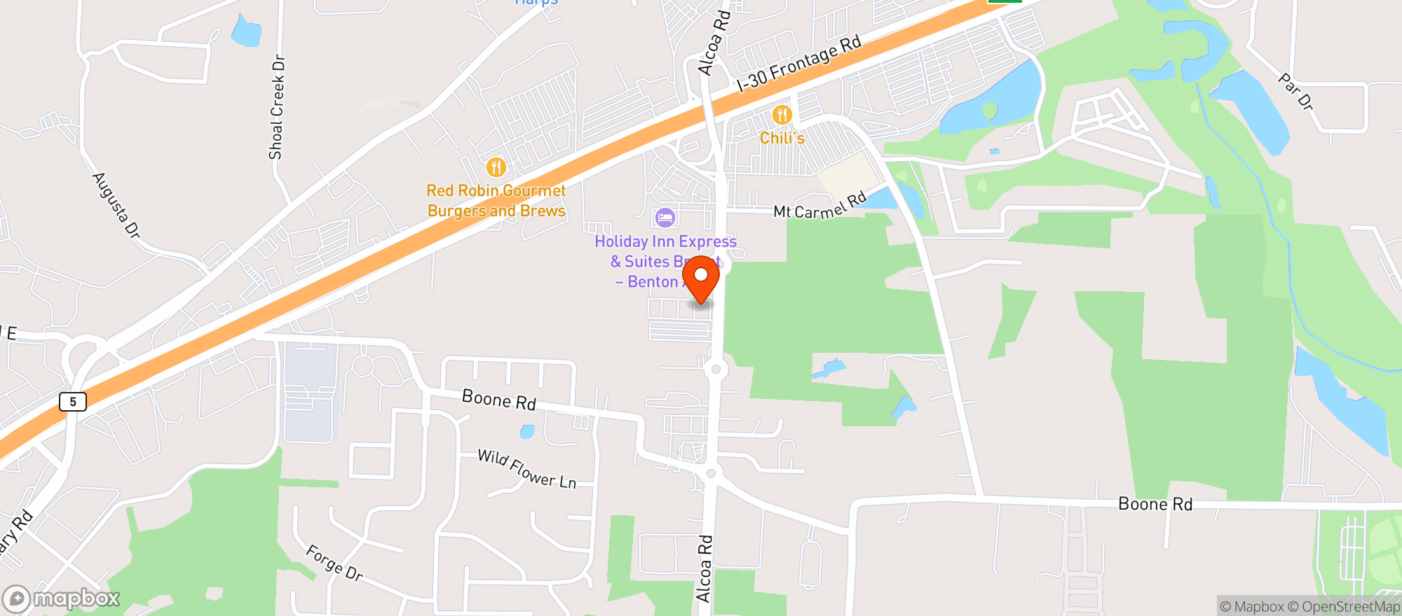 Map showing ALCOA WINE & SPIRITS