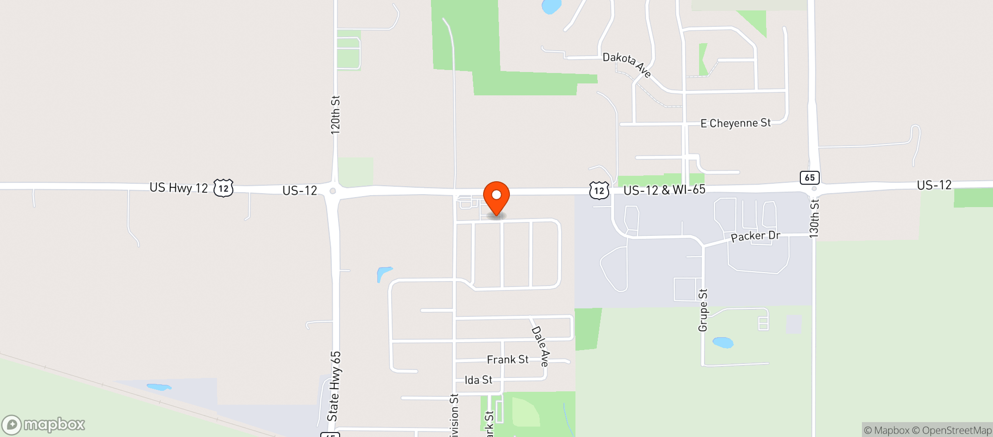 Map showing Northland Liquors