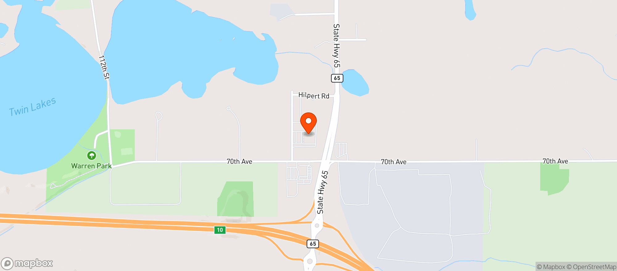 Map showing Kwik Trip #1260 - Roberts