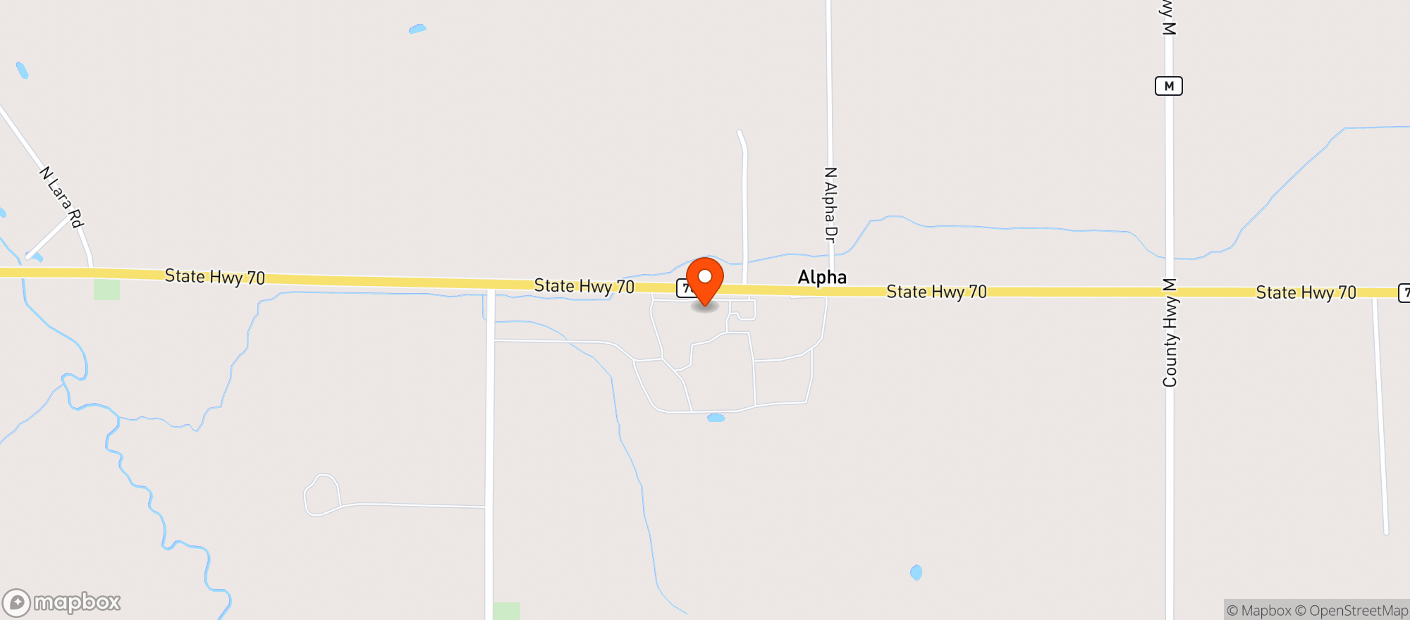 Map showing Burnett Dairy Cheese Str