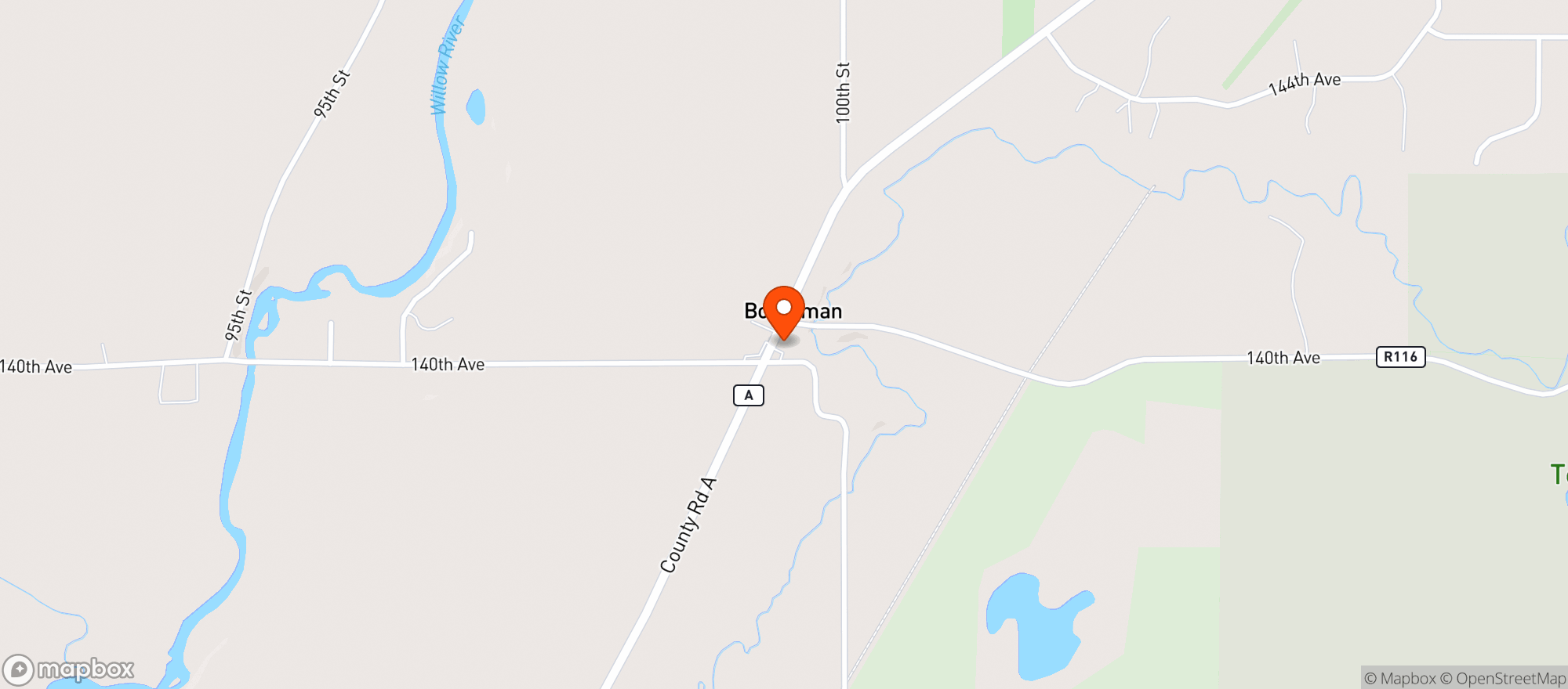 Map showing Boardman Bypass
